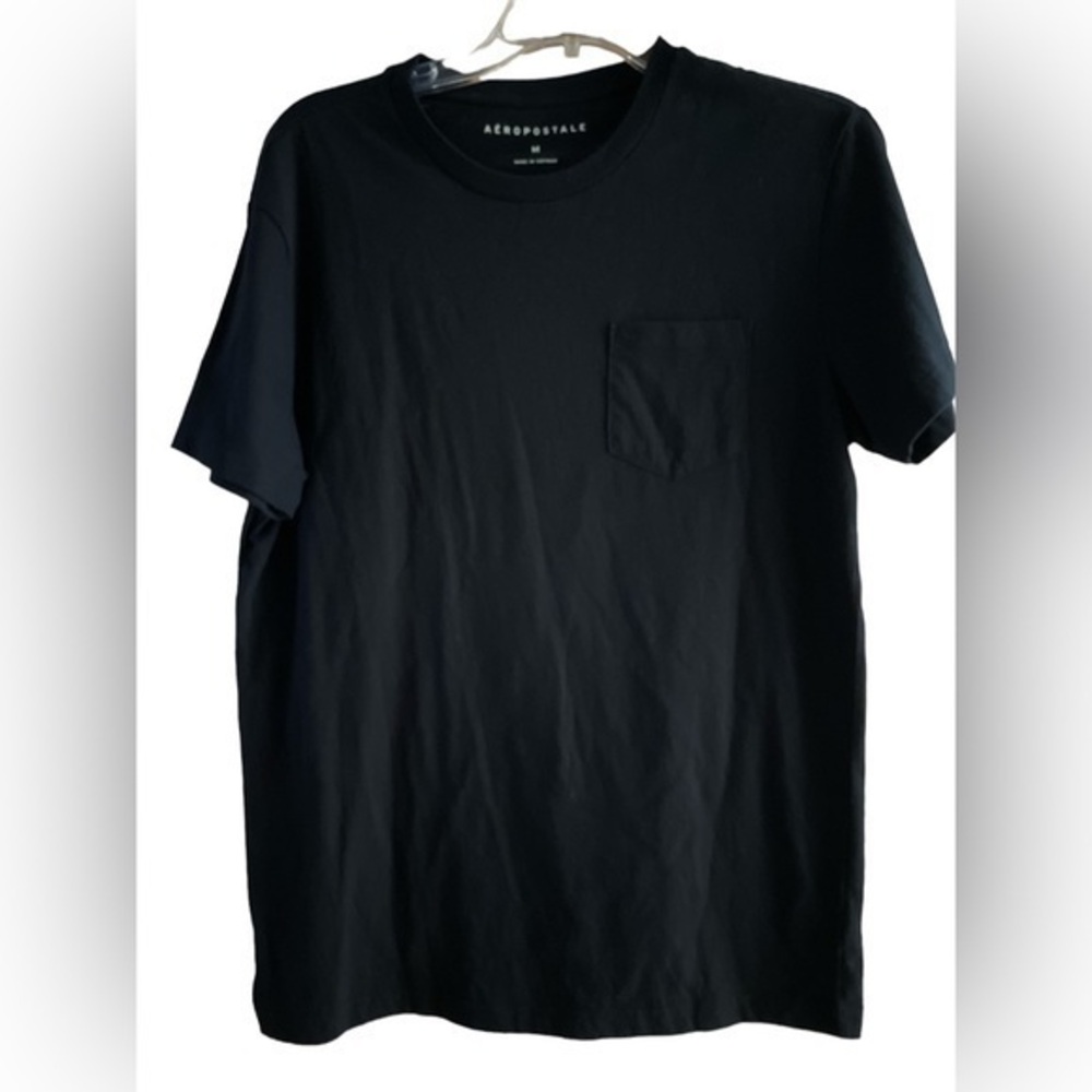 Aeropostale‎ Men’s Short Sleeve Pocket Tee Shirt Black Size Medium